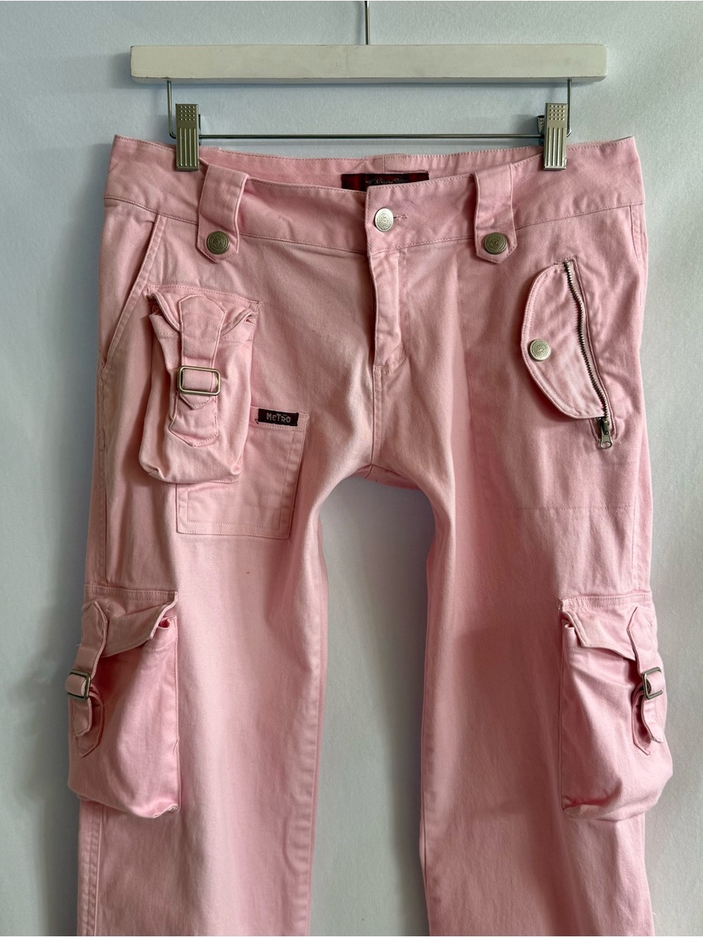 Y2K Pink Low Rise Cargo Pants - Picture 2 of 8